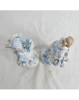 Couple en Porcelaine Polychrome