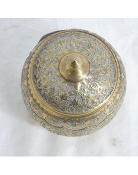 Small Persian Brass Covered Box