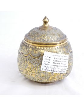 Small Persian Brass Covered Box