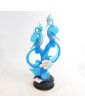Large Subject Pair of Blue Birds in Blown Glass Attributed to Murano