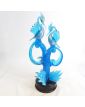 Large Subject Pair of Blue Birds in Blown Glass Attributed to Murano