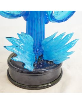 Large Subject Pair of Blue Birds in Blown Glass Attributed to Murano