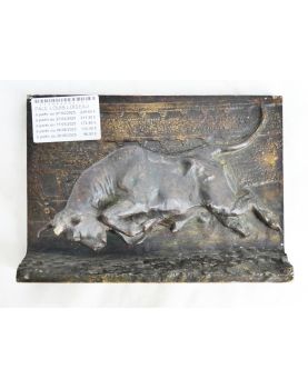 Scène Taureau dans Arène en Bronze Signé Paul Louis LOISEAU-ROUSSEAU