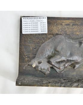 Scène Taureau dans Arène en Bronze Signé Paul Louis LOISEAU-ROUSSEAU