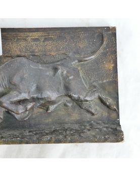 Scène Taureau dans Arène en Bronze Signé Paul Louis LOISEAU-ROUSSEAU