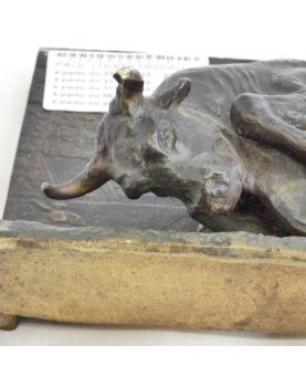 Scène Taureau dans Arène en Bronze Signé Paul Louis LOISEAU-ROUSSEAU