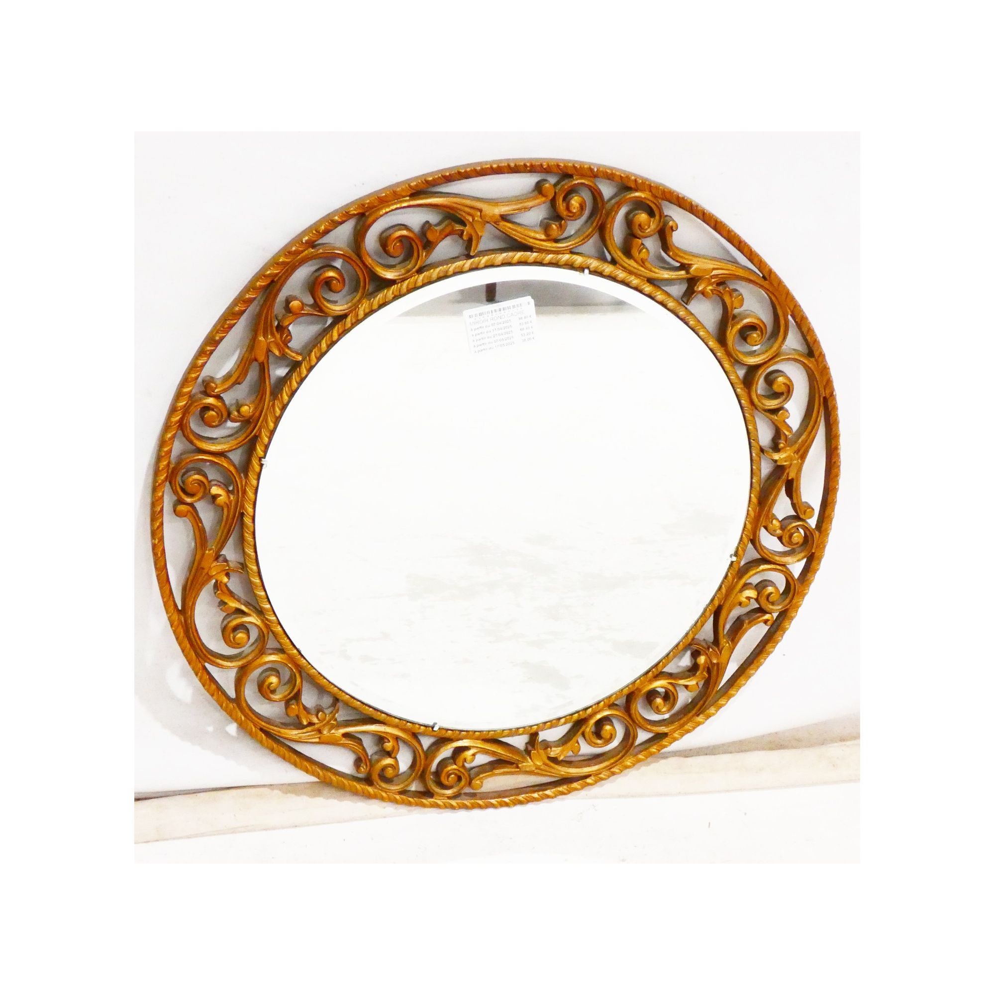 Round Mirror with Openwork Frame Round Mirror with Openwork Frame