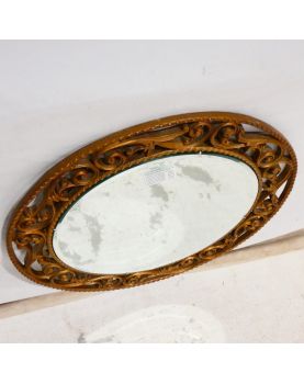 Round Mirror with Openwork Frame