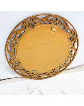 Round Mirror with Openwork Frame