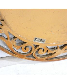 Round Mirror with Openwork Frame