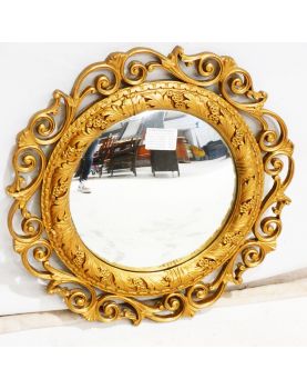 Miroir de Sorcière Bombé Cadre Mouluré et Ajouré