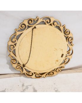 Miroir de Sorcière Bombé Cadre Mouluré et Ajouré