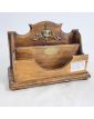 Wooden and Brass Mail Holder