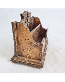 Wooden and Brass Mail Holder