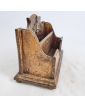 Wooden and Brass Mail Holder
