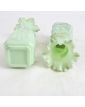 Paire de Vases en Opaline Couleur Vert Amande