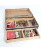 Ancienne Boîte de Jeu en Bois MECCANO