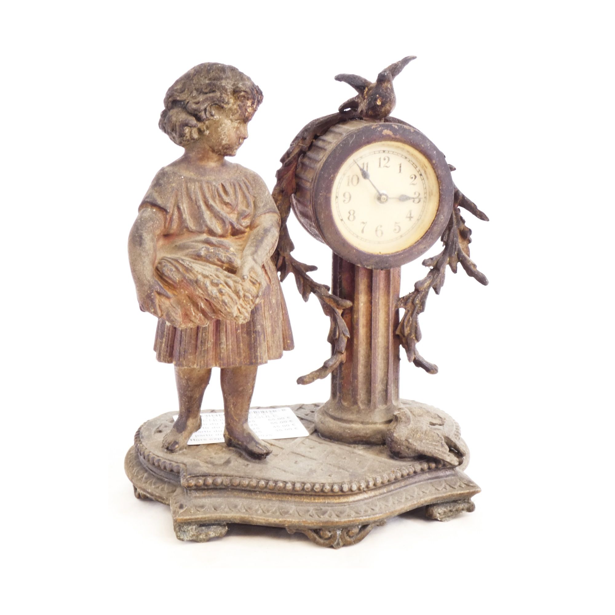 Small Clock in Regulus with Girl Decor Small Clock in Regulus with Girl Decor