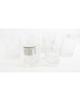 Série de 6 Verres à Orangeade en Cristal Modèle Tommy Attribué à Saint-Louis