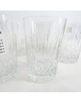 Set of 6 TOMY Crystal Orangeade Glasses