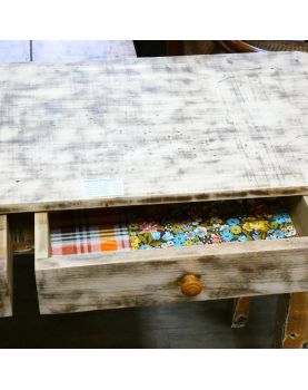 Console 2 Tiroirs Patiné