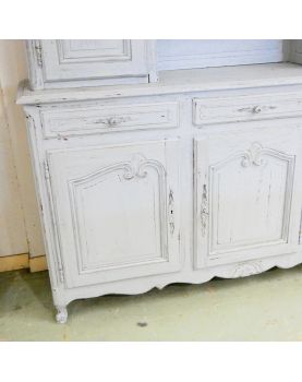 Buffet Deux Corps 5 Portes 3 Tiroirs Gris