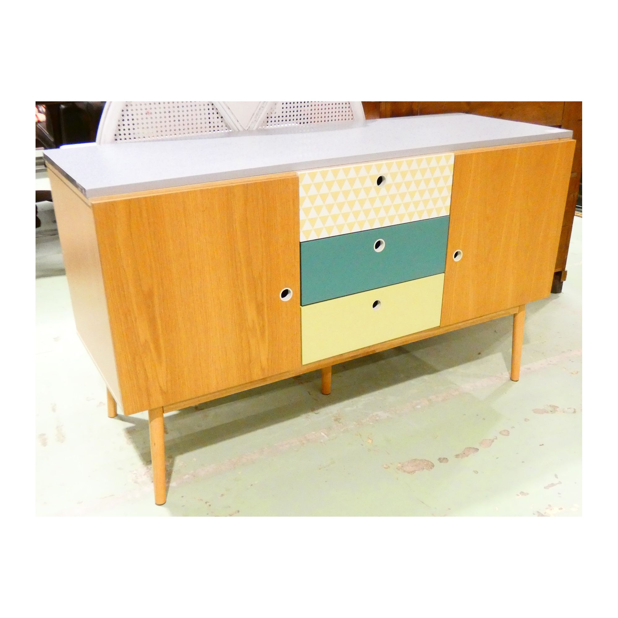 Enfilade Moderne 3 Tiroirs Verts Enfilade Moderne 3 Tiroirs Verts