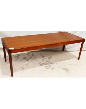 Grande Table Basse Danoise Rectangulaire Attribuée à Henning KJAERNULF