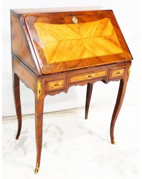Sloping Desk with Curved Legs and Key
