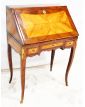 Sloping Desk with Curved Legs and Key