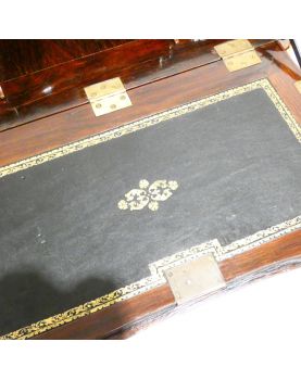 Sloping Desk with Curved Legs and Key