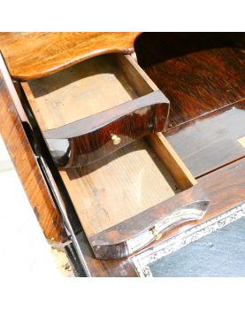 Sloping Desk with Curved Legs and Key