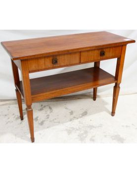 Console en Palissandre 2 Tiroirs 1 Plateau