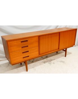 TROEDS Danish Sideboard 4 Drawers 2 Sliding Doors