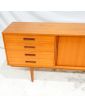 TROEDS Enfilade Danoise 4 Tiroirs 2 Portes Coulissantes
