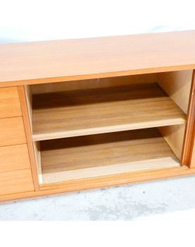 TROEDS Danish Sideboard 4 Drawers 2 Sliding Doors