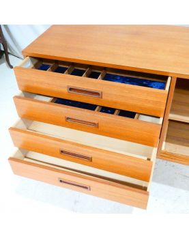 TROEDS Danish Sideboard 4 Drawers 2 Sliding Doors