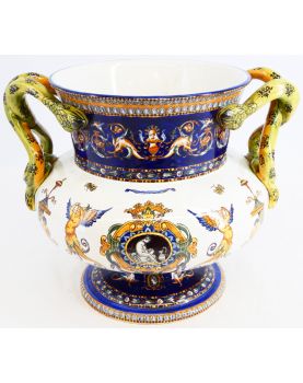 Large GIEN Vase Renaissance Decor