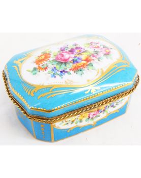 Boîte en Porcelaine Décor Florale