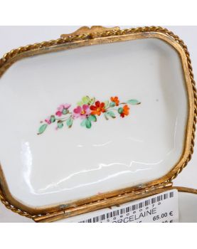 Porcelain Box with Floral Decor