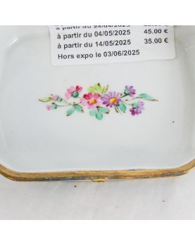 Porcelain Box with Floral Decor