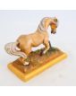 Sujet Cheval et Serpent en Régule Peint