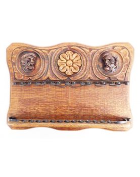 Porte Pipes en Bois Sculpté