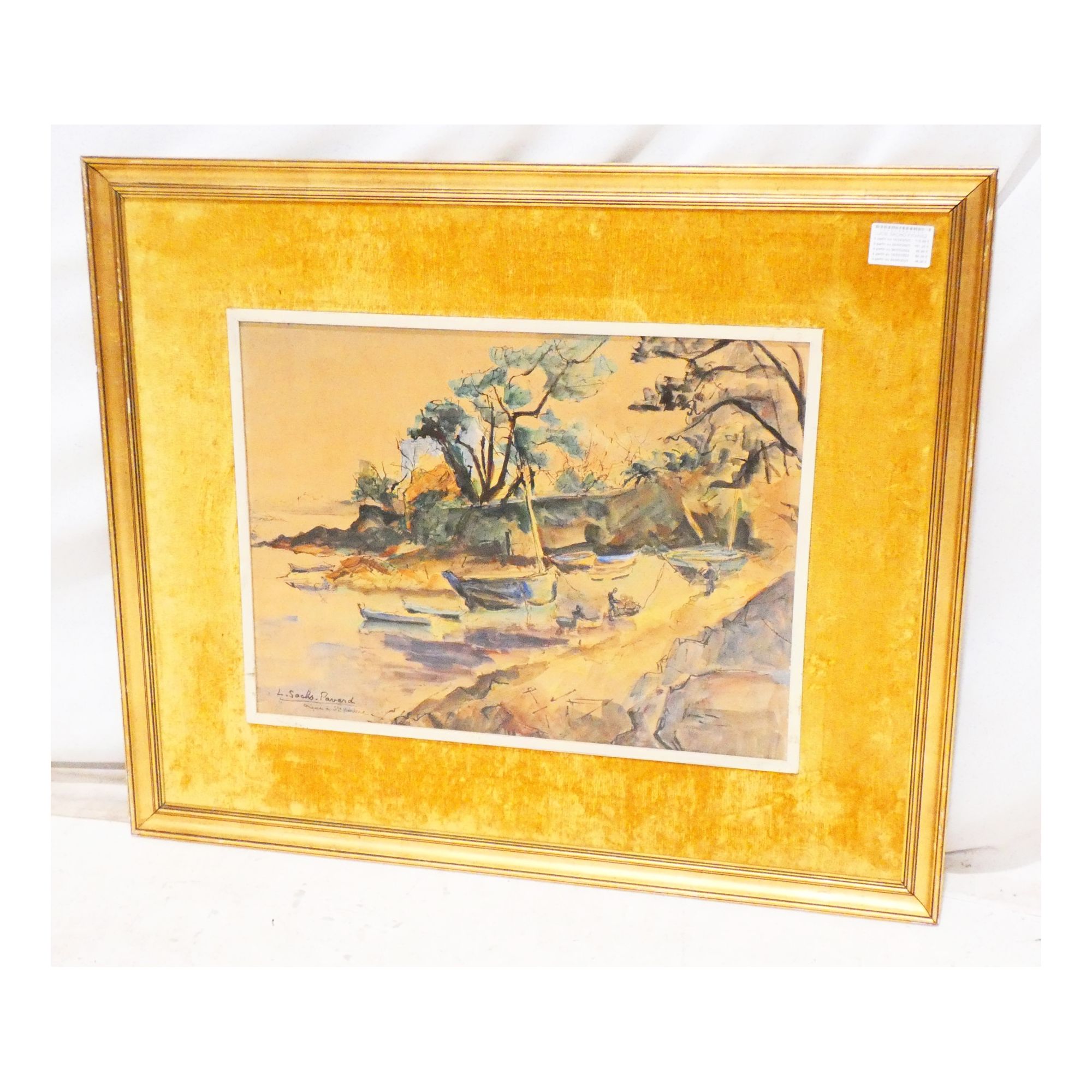 Watercolor with Boats by Lucie SACHO PAVARD Watercolor with Boats by Lucie SACHO PAVARD