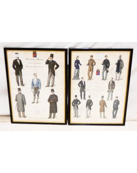 Paire de Gravures Bulletin Des Modes de la Société Philanthropique