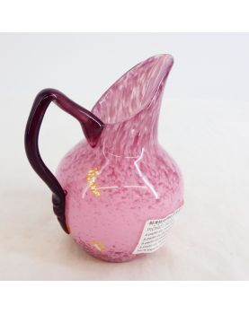 Small Pink Blown Glass Pitcher