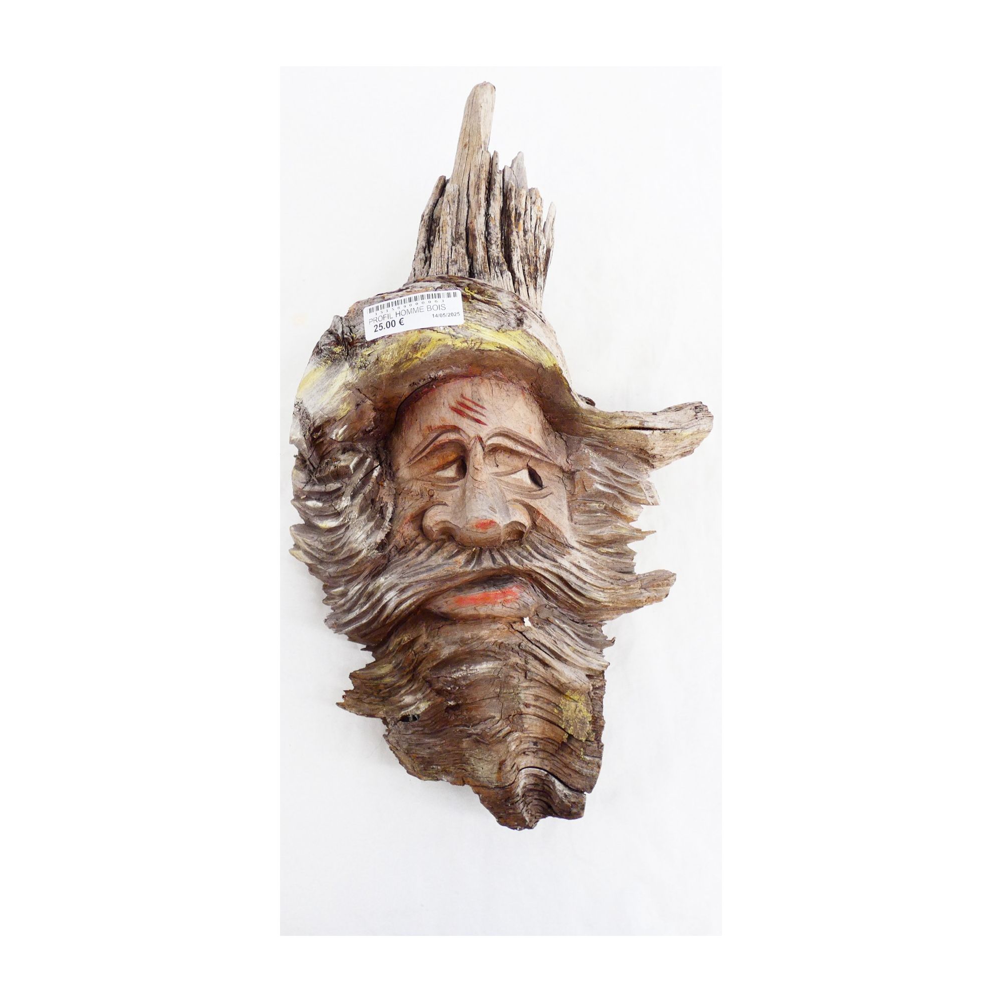 Profil d’Homme en Bois Sculpté Profil d’Homme en Bois Sculpté