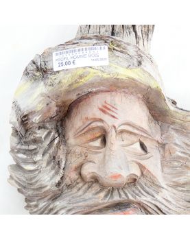 Profil d’Homme en Bois Sculpté
