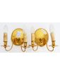 Paire d’Appliques Bagues en Laiton