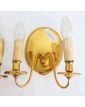 Paire d’Appliques Bagues en Laiton